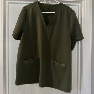 Figs Moss Green V-Neck Scrub Top size XXL